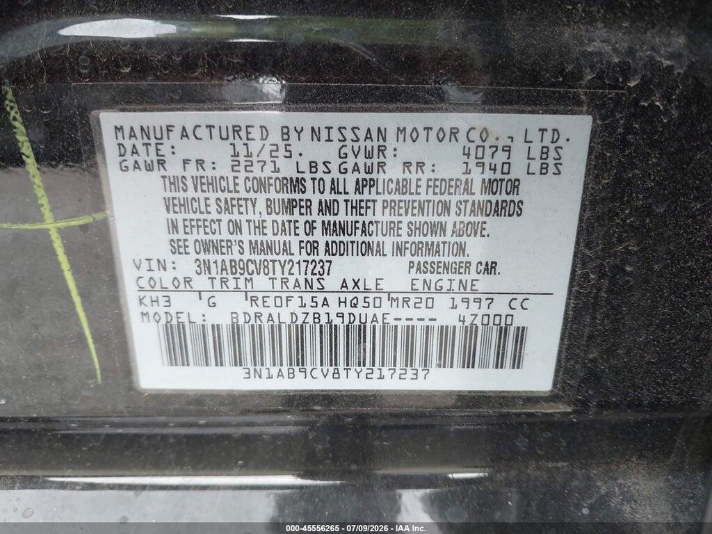 3N1AB9CV8TY217237 2026 NISSAN SENTRA photo no. 9