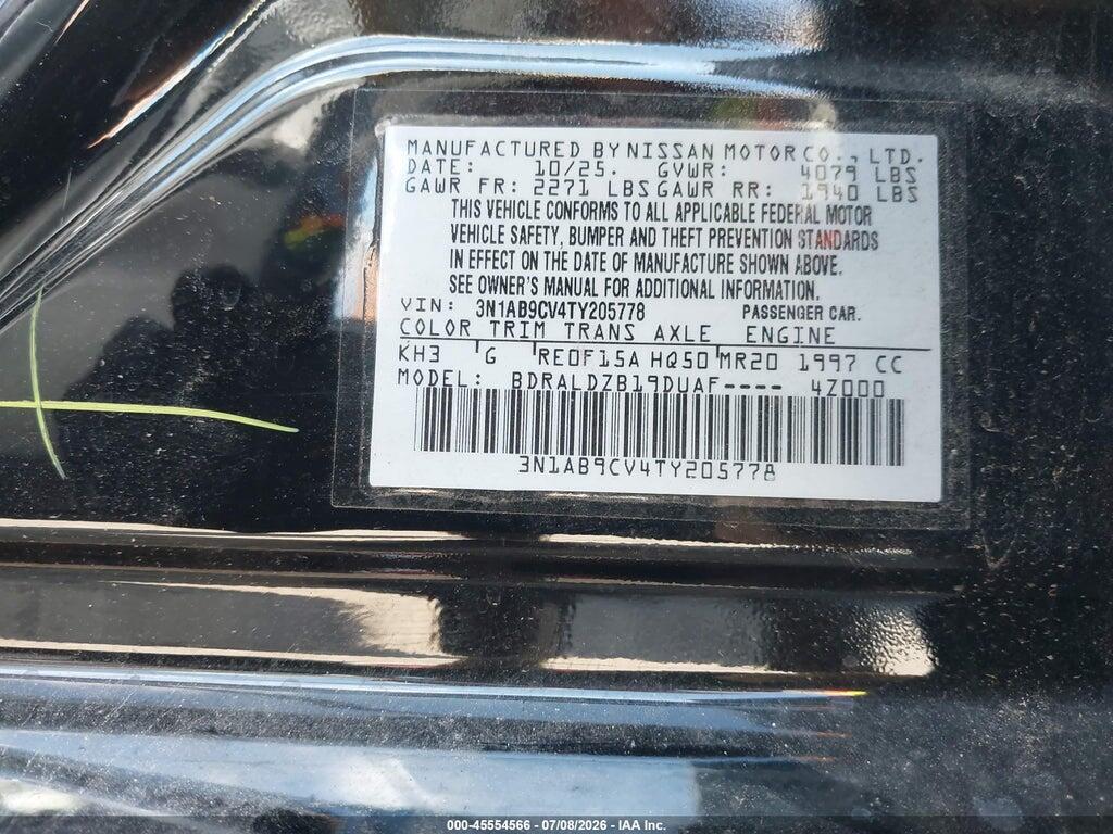 3N1AB9CV4TY205778 2026 NISSAN SENTRA photo no. 9