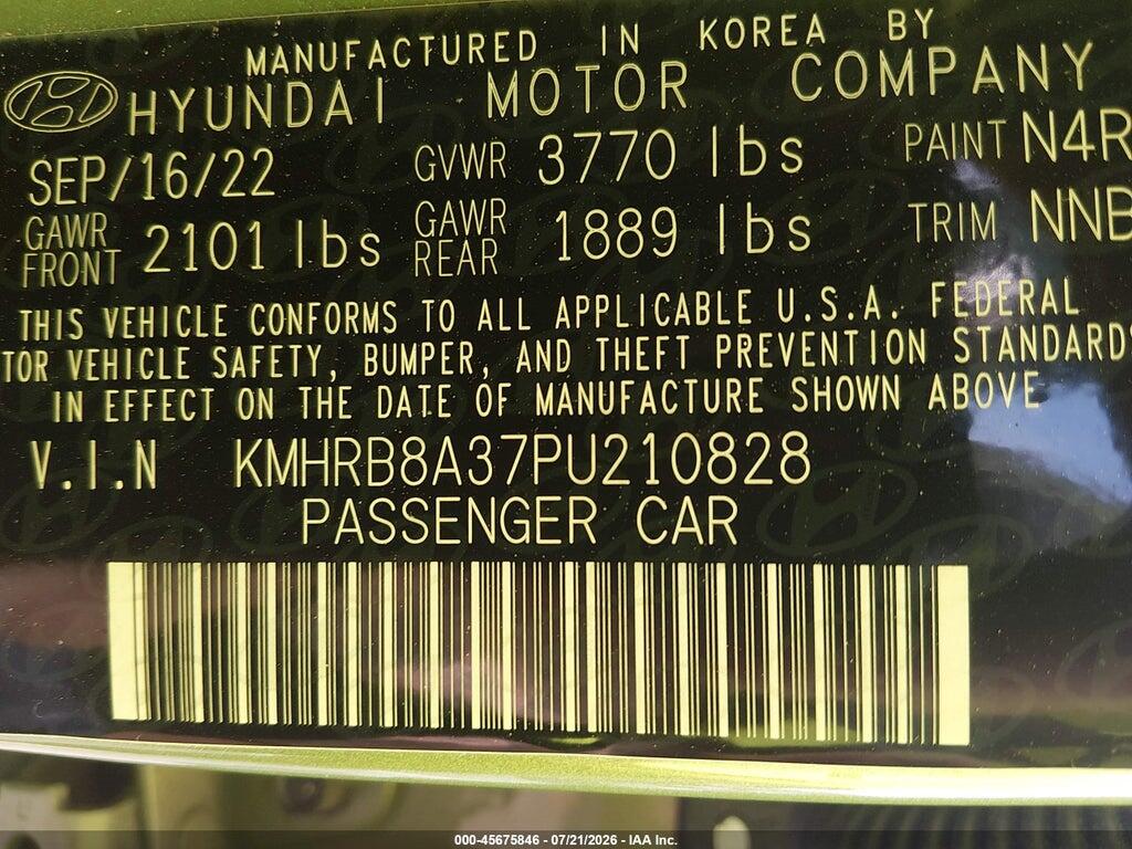 KMHRB8A37PU210828 2023 HYUNDAI VENUE photo no. 9