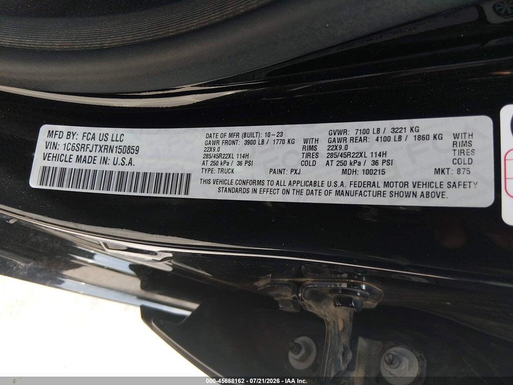 1C6SRFJTXRN150859 2024 RAM 1500 photo no. 9