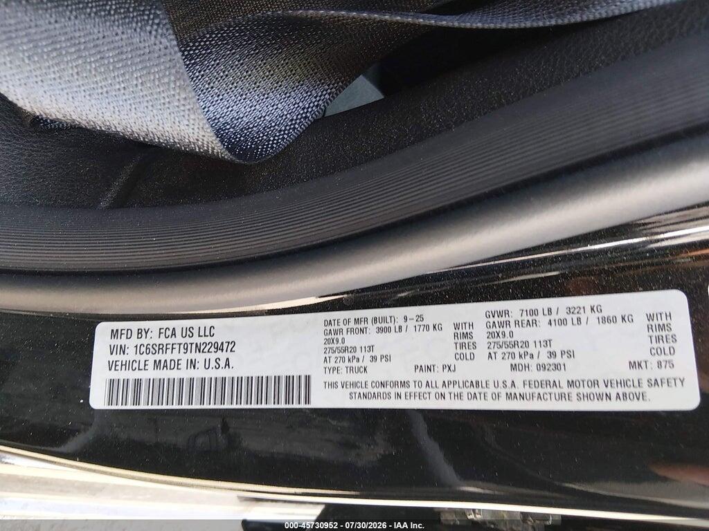 1C6SRFFT9TN229472 2026 RAM 1500 photo no. 9