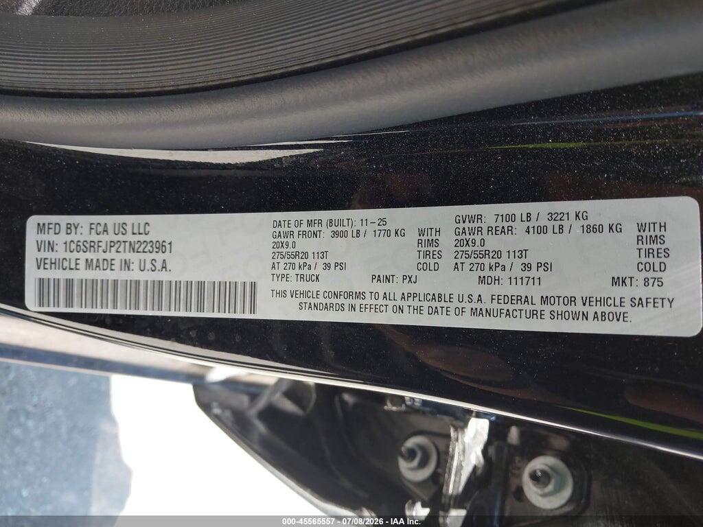 1C6SRFJP2TN223961 2026 RAM 1500 photo no. 9