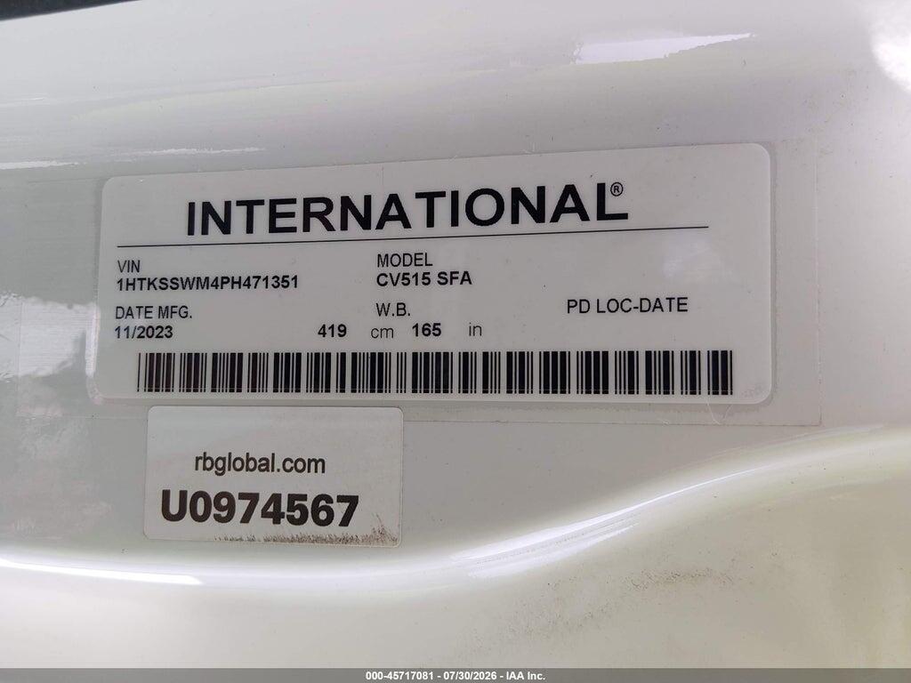 1HTKSSWM4PH471351 2023 INTERNATIONAL CV photo no. 8