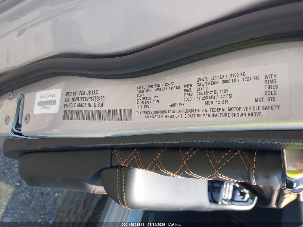 1C4RJYE62P8789425 2023 JEEP GRAND CHEROKEE 4XE photo no. 9