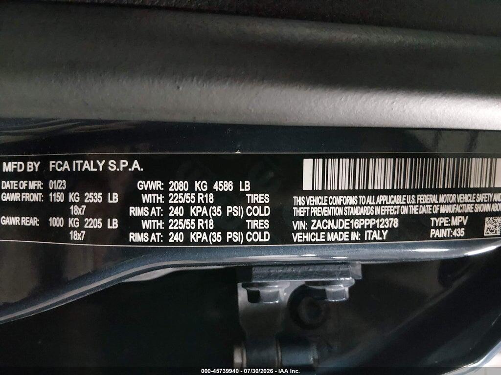 ZACNJDE16PPP12378 2023 JEEP RENEGADE photo no. 9