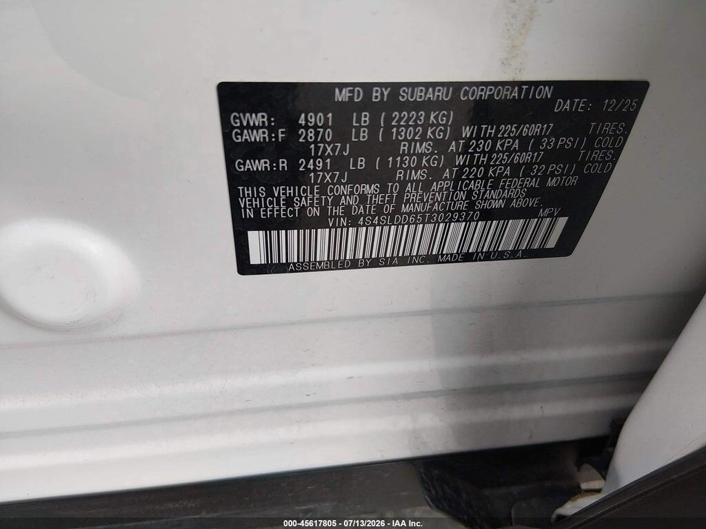 4S4SLDD65T3029370 2026 SUBARU FORESTER photo no. 9