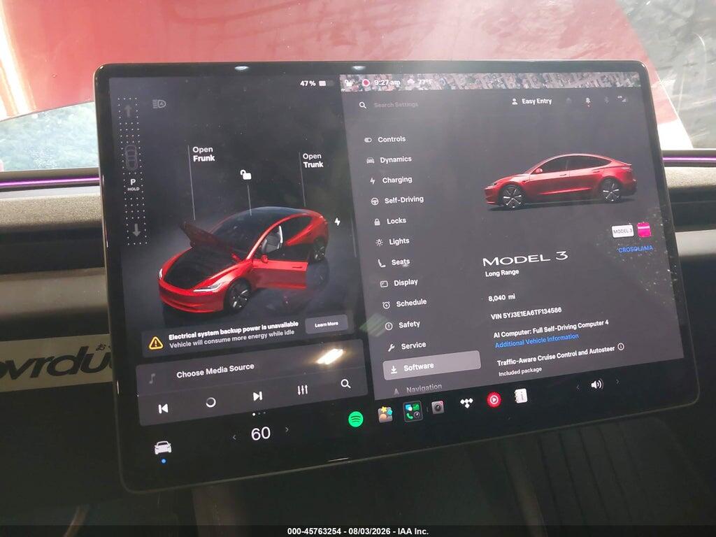 5YJ3E1EA6TF134586 2026 TESLA MODEL 3 photo no. 7
