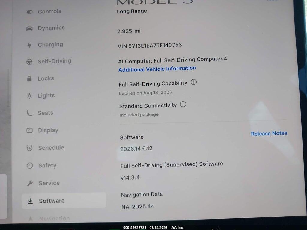 5YJ3E1EA7TF140753 2026 TESLA MODEL 3 photo no. 7