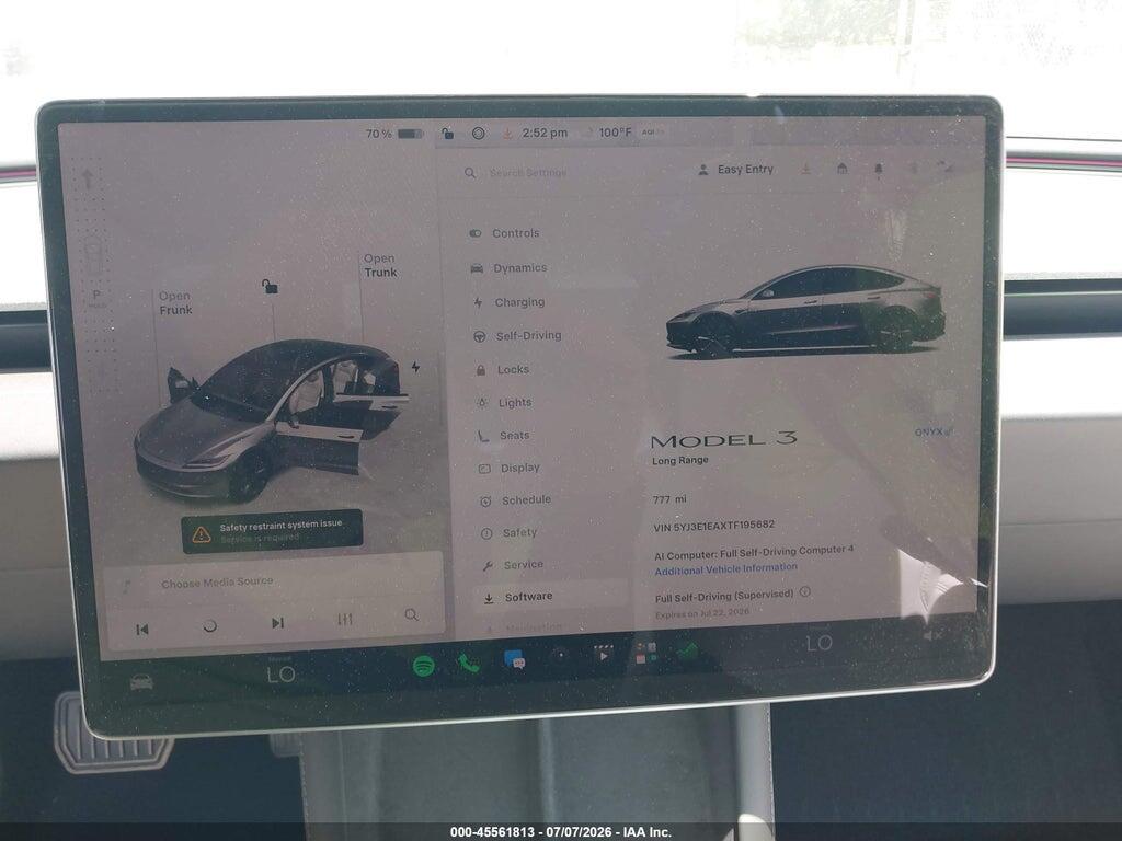 5YJ3E1EAXTF195682 2026 TESLA MODEL 3 photo no. 7
