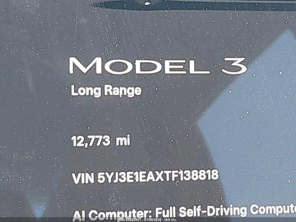5YJ3E1EAXTF138818 2026 TESLA MODEL 3 photo no. 7