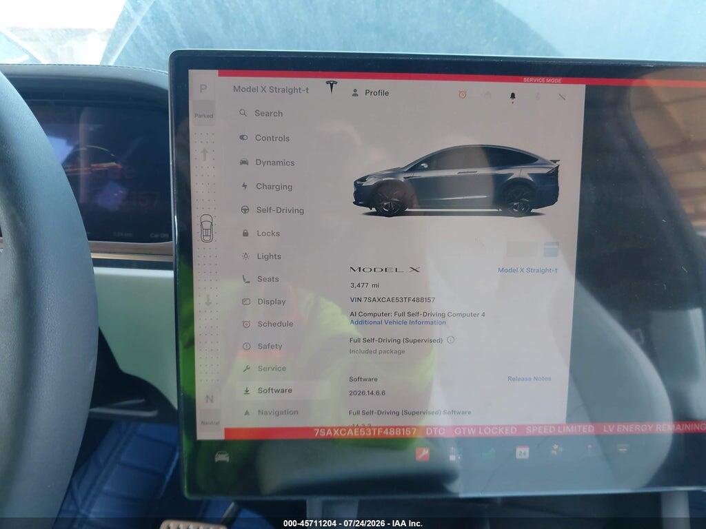 7SAXCAE53TF488157 2026 TESLA MODEL X photo no. 7