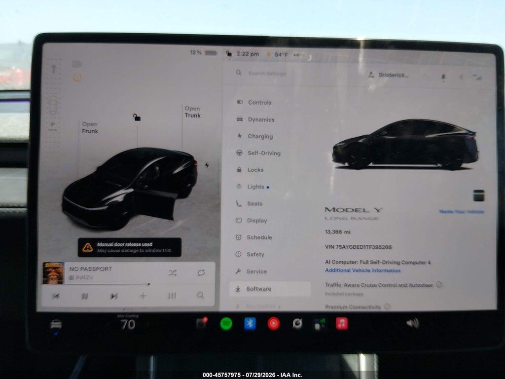 7SAYGDED1TF395266 2026 TESLA MODEL Y photo no. 7