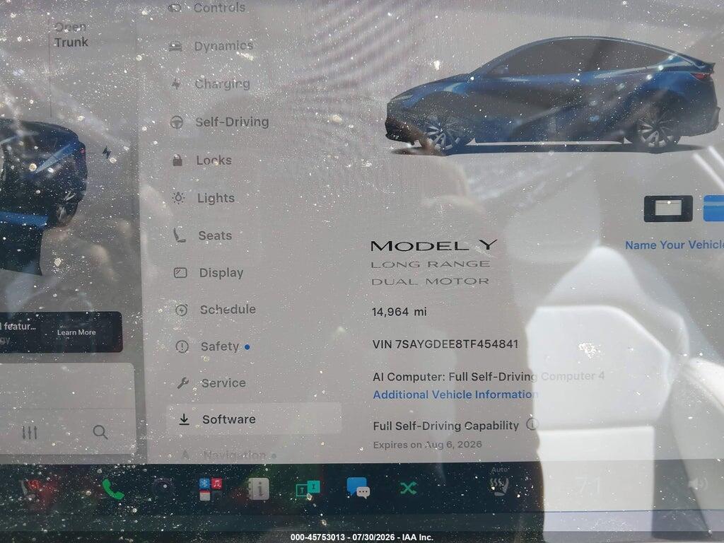 7SAYGDEE8TF454841 2026 TESLA MODEL Y photo no. 7