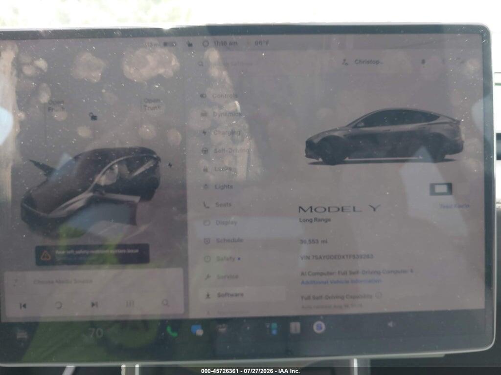 7SAYGDEDXTF539283 2026 TESLA MODEL Y photo no. 7