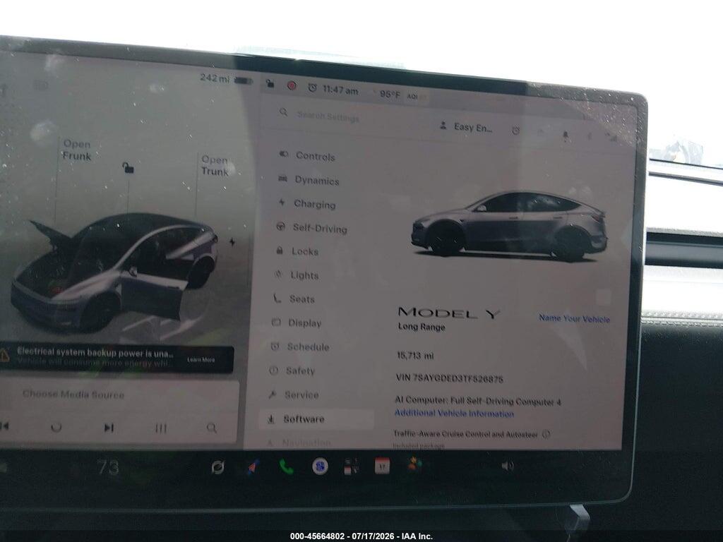 7SAYGDED3TF526875 2026 TESLA MODEL Y photo no. 7