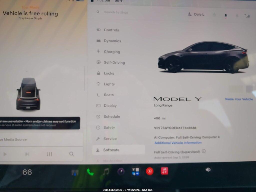 7SAYGDEDXTF646138 2026 TESLA MODEL Y photo no. 7