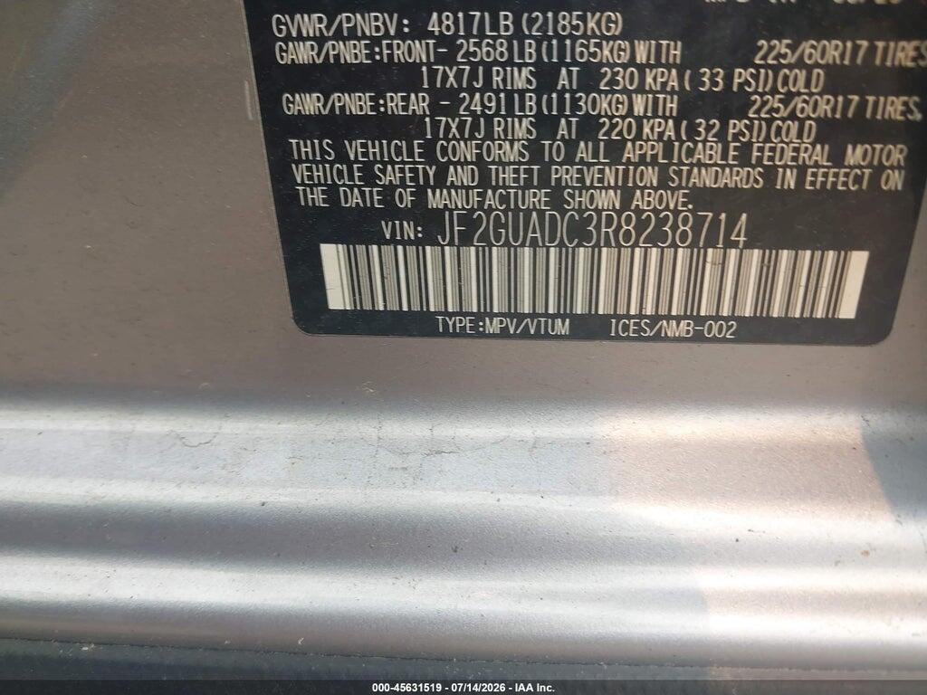 JF2GUADC3R8238714 2024 SUBARU CROSSTREK photo no. 9