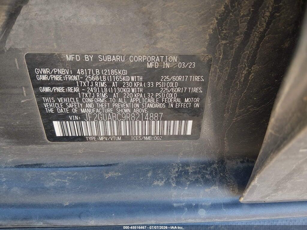 JF2GUABC9R8214887 2024 SUBARU CROSSTREK photo no. 9