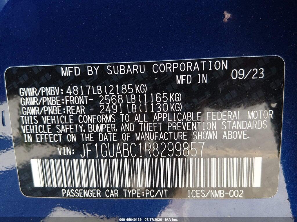 JF1GUABC1R8299857 2024 SUBARU IMPREZA photo no. 9