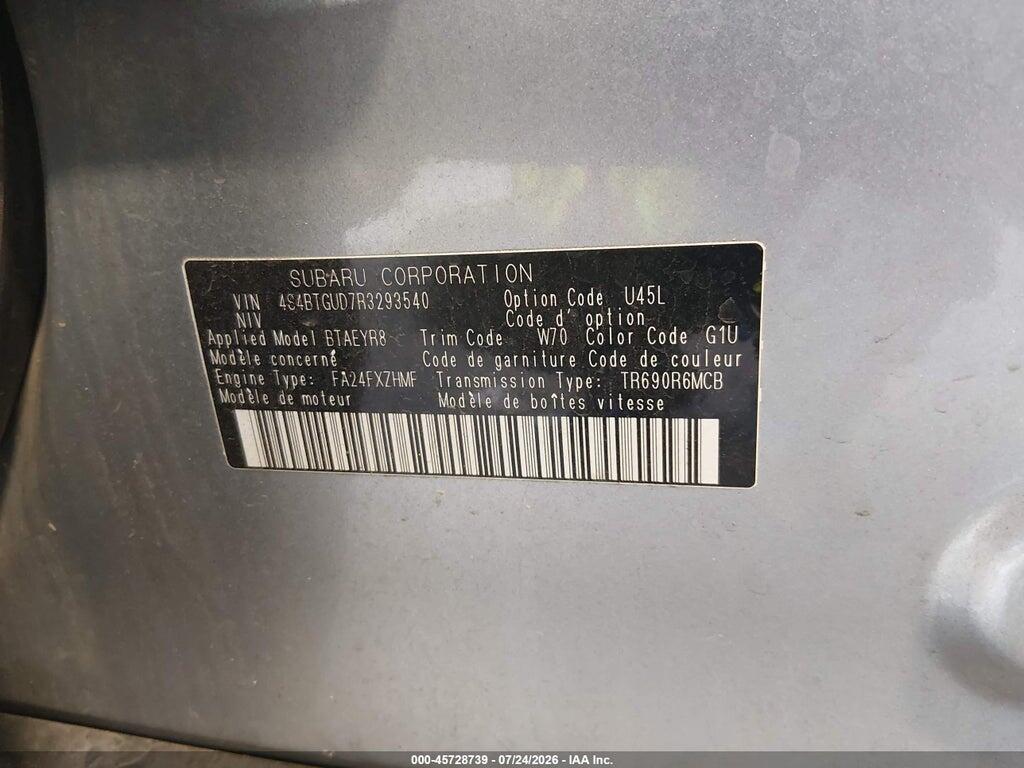 4S4BTGUD7R3293540 2024 SUBARU OUTBACK photo no. 9