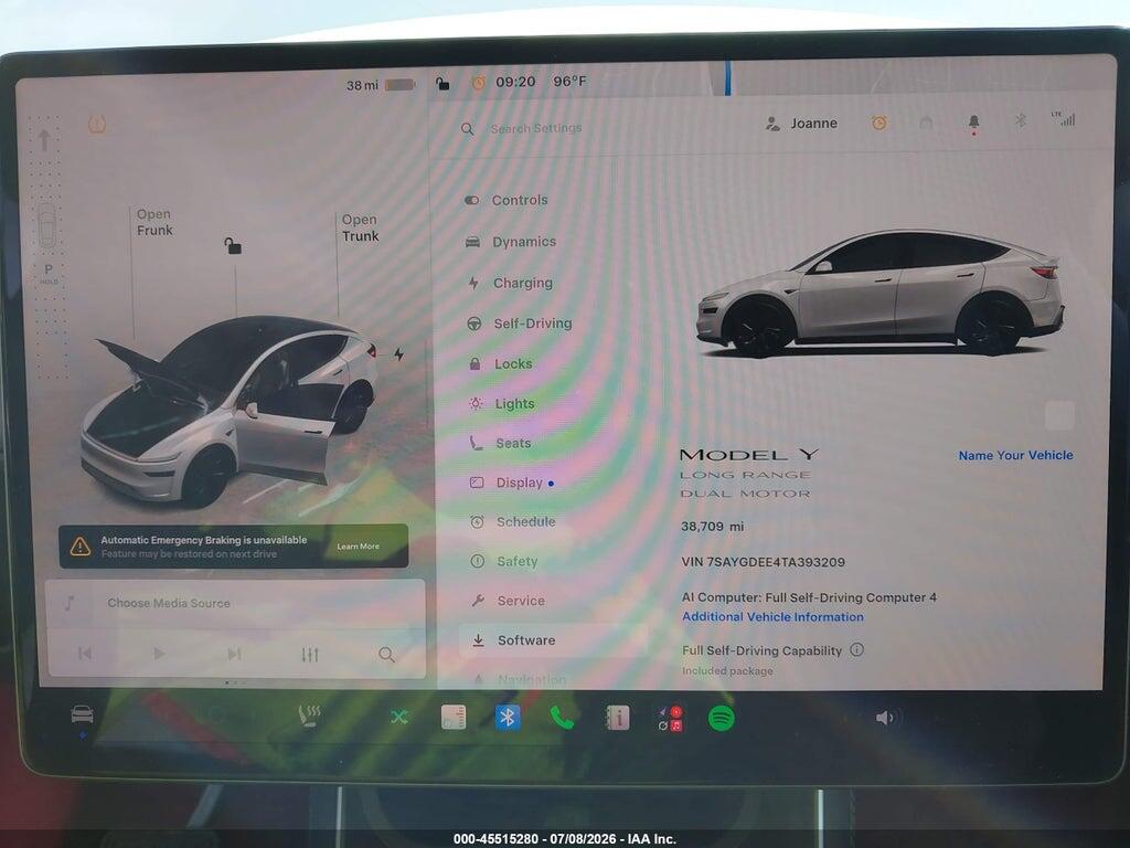 7SAYGDEE4TA393209 2026 TESLA MODEL Y photo no. 7