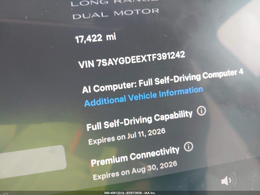 7SAYGDEEXTF391242 2026 TESLA MODEL Y photo no. 7