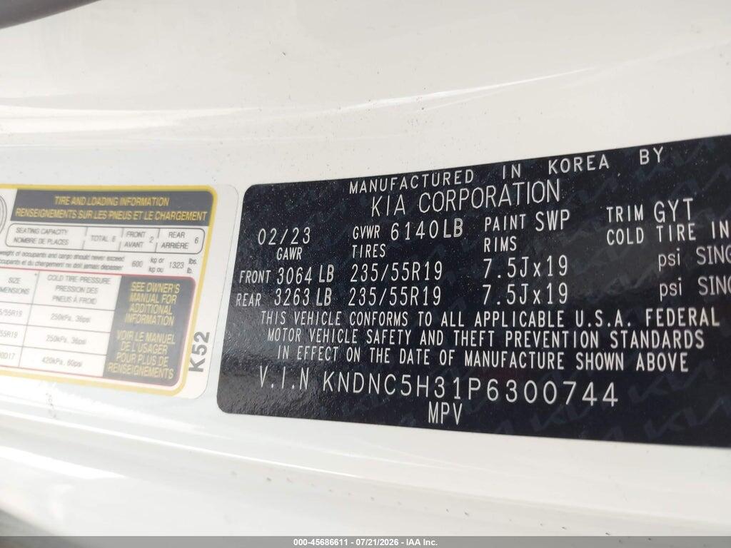 KNDNC5H31P6300744 2023 KIA CARNIVAL MPV photo no. 9