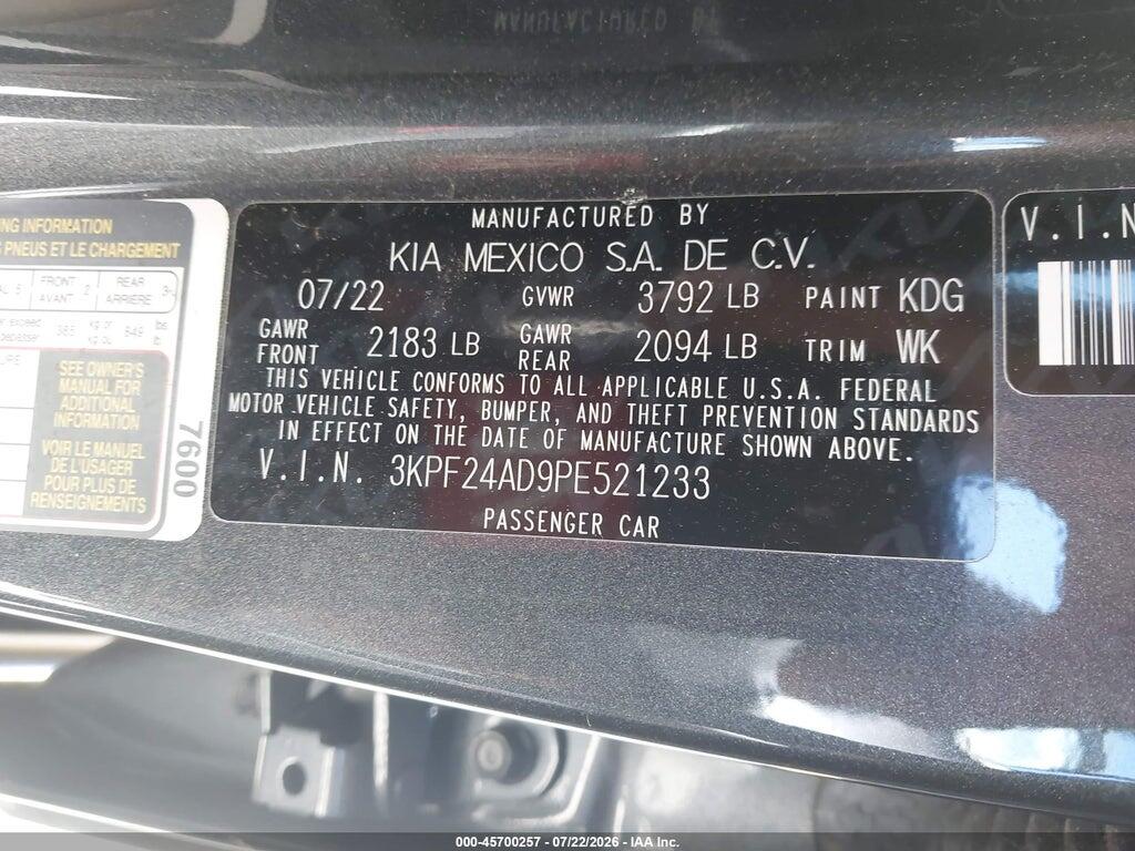 3KPF24AD9PE521233 2023 KIA FORTE photo no. 9