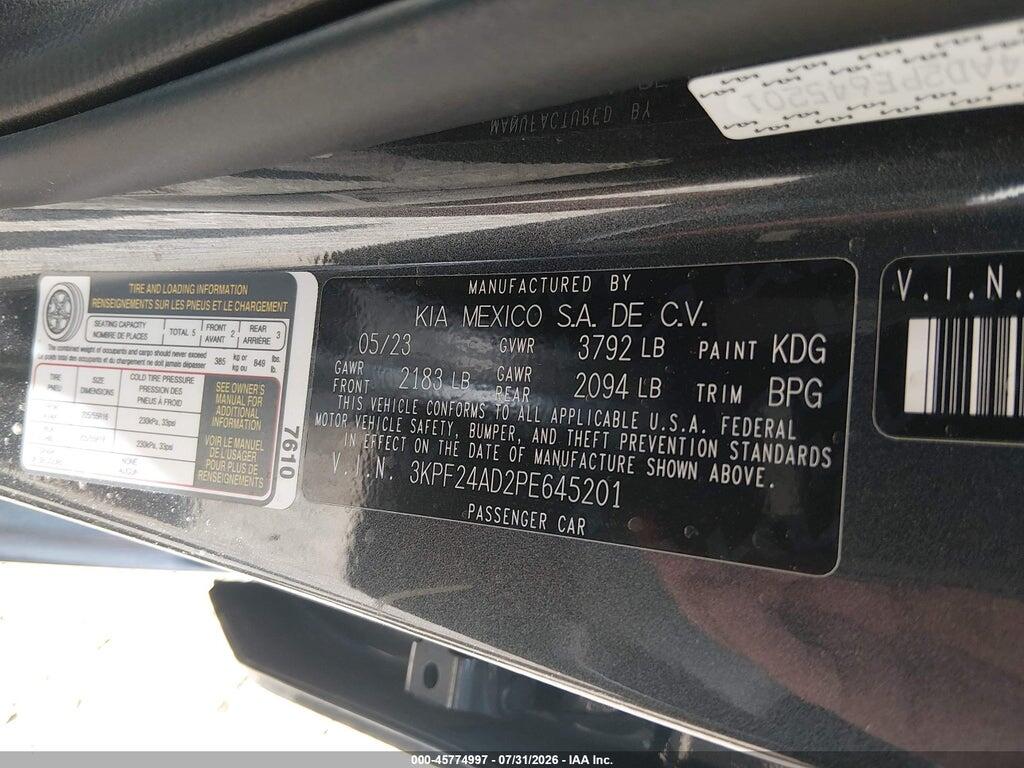 3KPF24AD2PE645201 2023 KIA FORTE photo no. 9