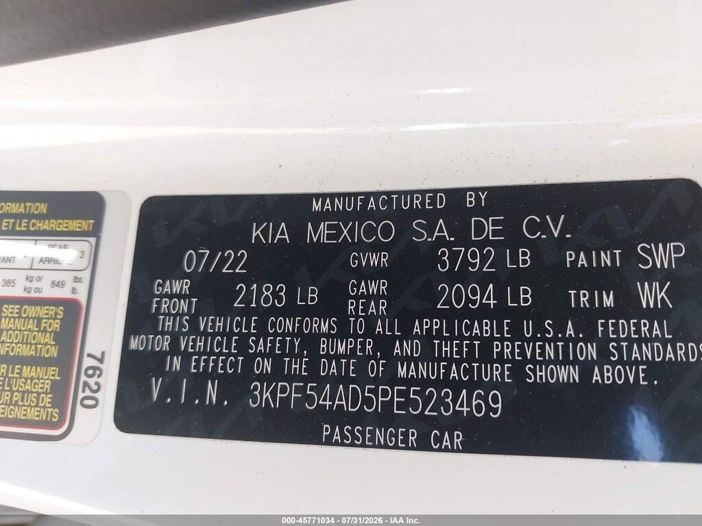 3KPF54AD5PE523469 2023 KIA FORTE photo no. 9