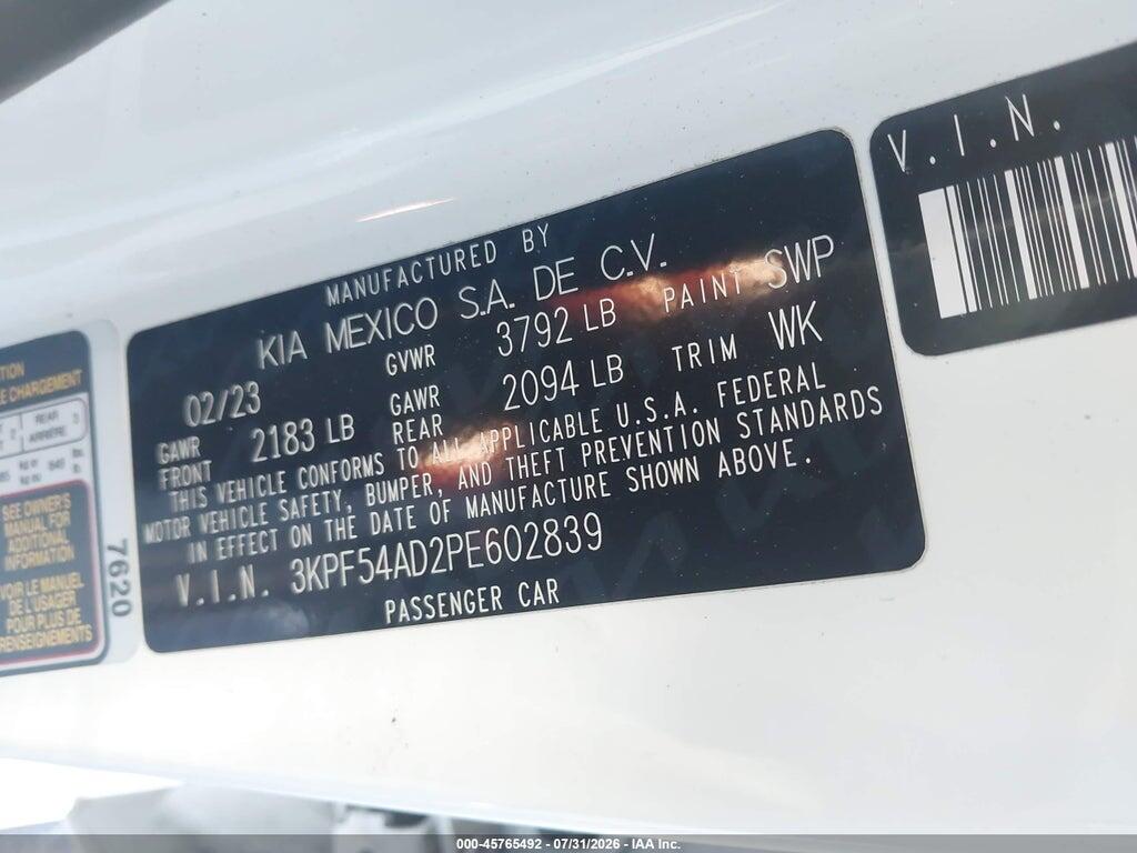 3KPF54AD2PE602839 2023 KIA FORTE photo no. 9