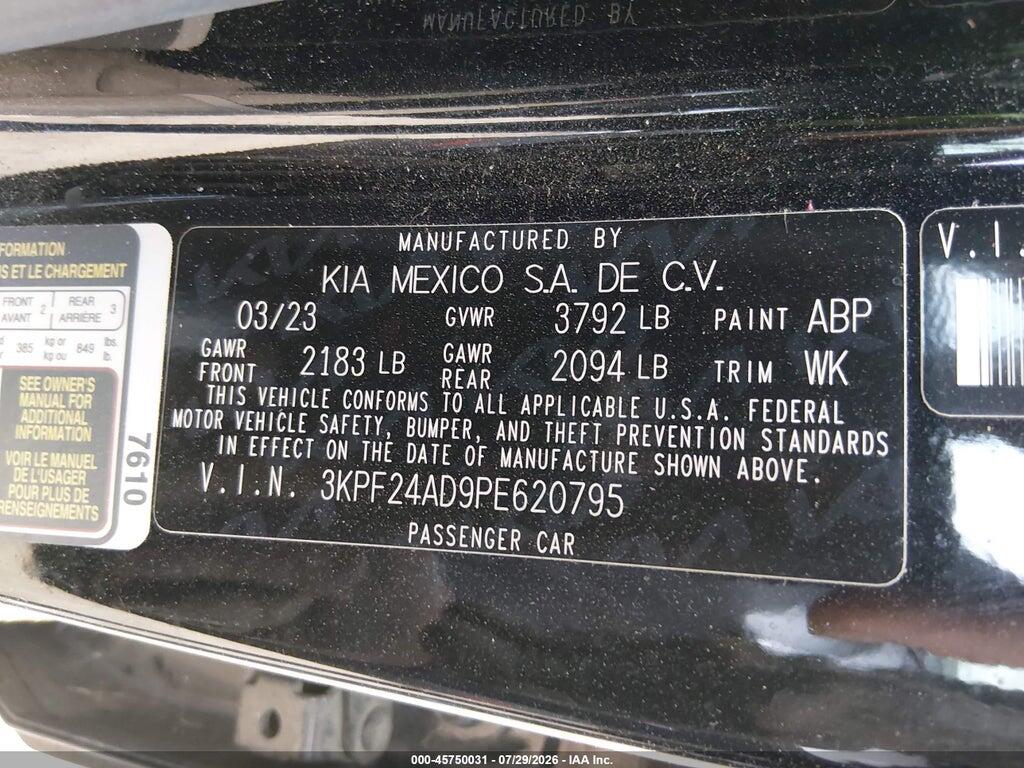 3KPF24AD9PE620795 2023 KIA FORTE photo no. 9
