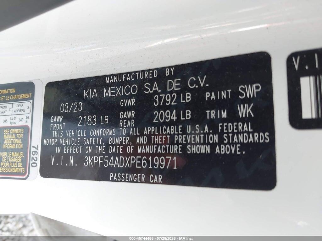 3KPF54ADXPE619971 2023 KIA FORTE photo no. 9