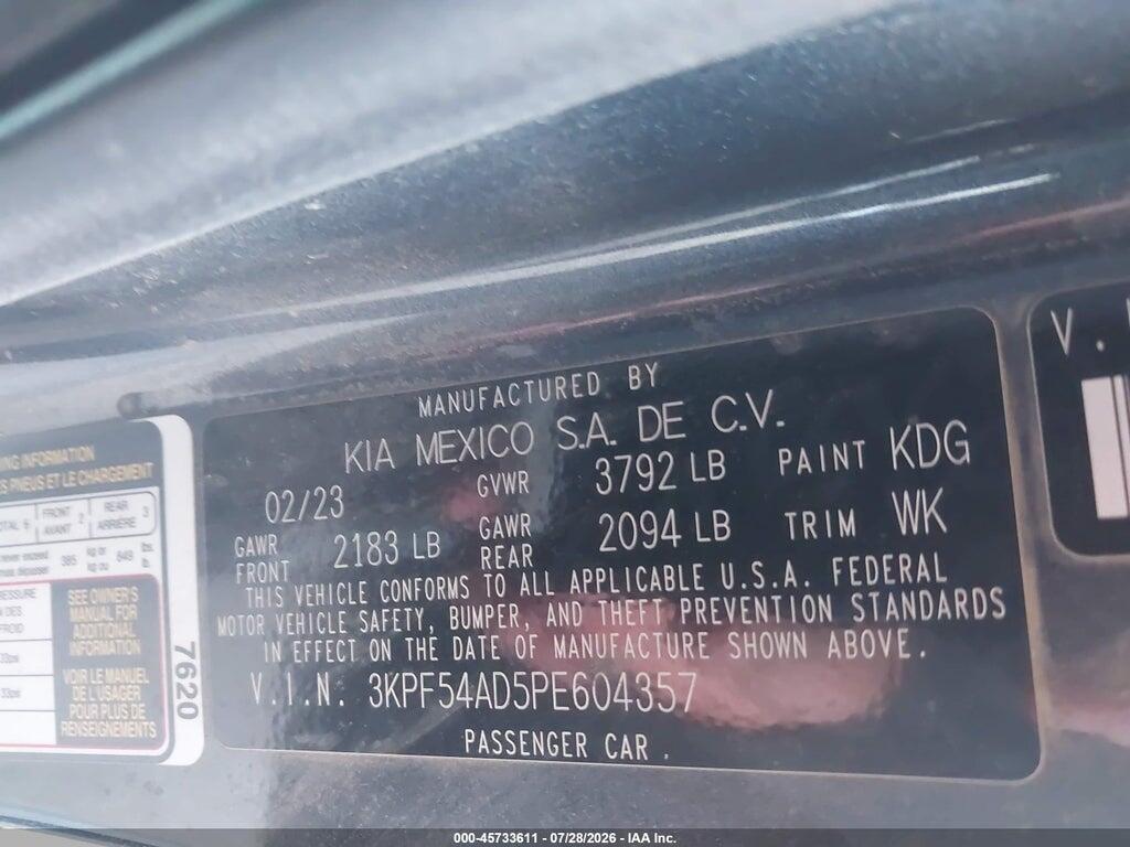 3KPF54AD5PE604357 2023 KIA FORTE photo no. 9