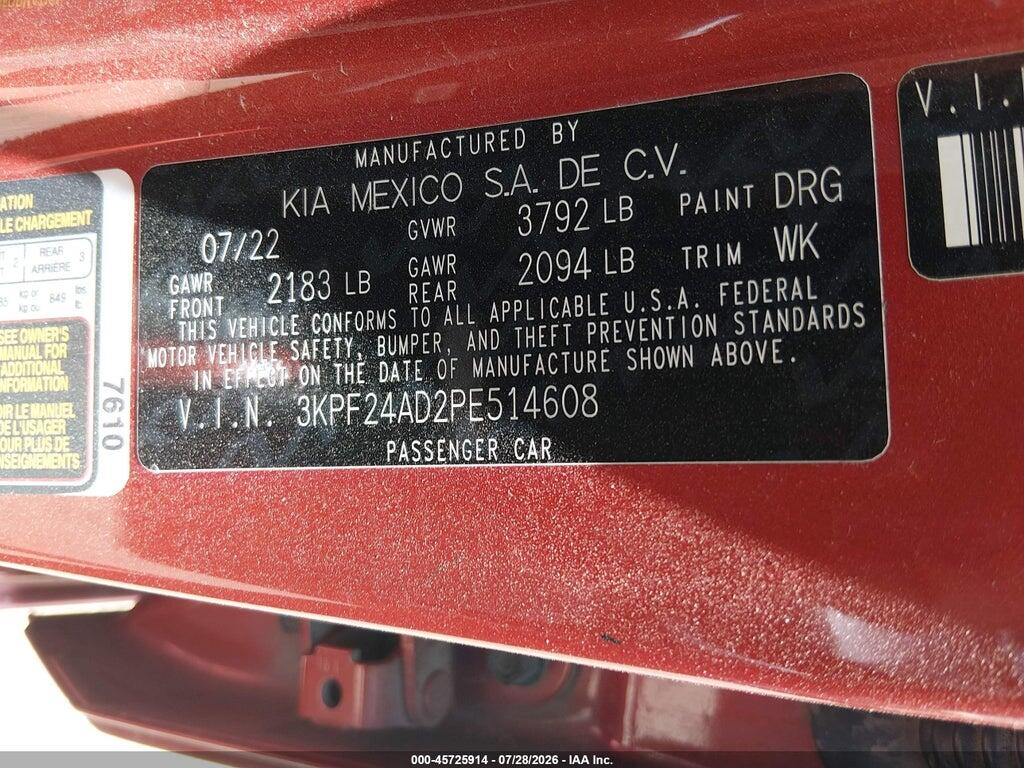 3KPF24AD2PE514608 2023 KIA FORTE photo no. 9