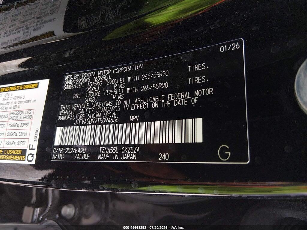 JTEVA5BR9T5094636 2026 TOYOTA 4RUNNER photo no. 9