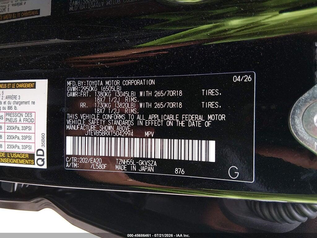 JTEVB5BRXT5042994 2026 TOYOTA 4RUNNER HYBRID photo no. 9