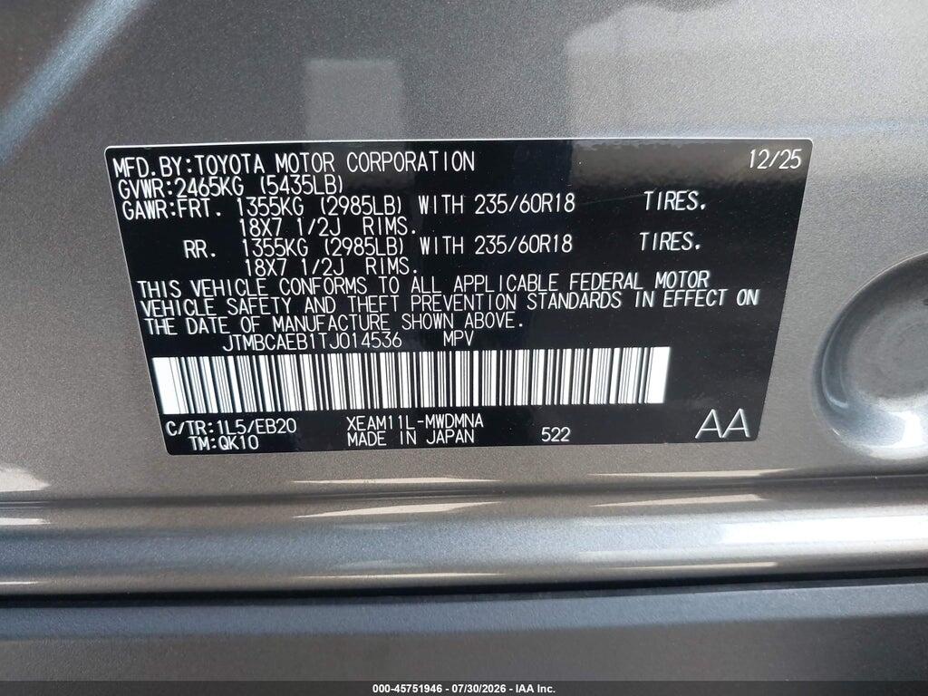 JTMBCAEB1TJ014536 2026 TOYOTA BZ photo no. 9