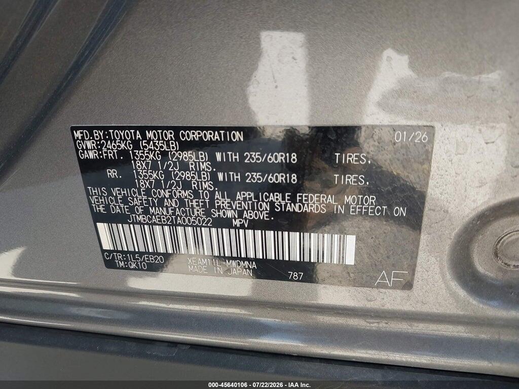 JTMBCAEB2TA005022 2026 TOYOTA BZ photo no. 9