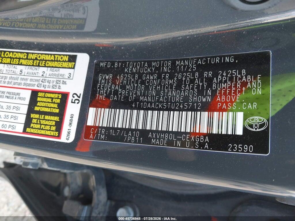 4T1DAACK5TU245712 2026 TOYOTA CAMRY photo no. 9