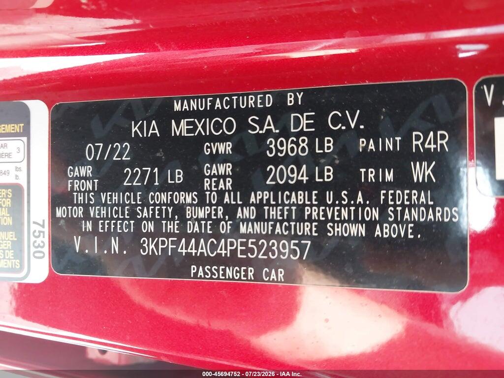 3KPF44AC4PE523957 2023 KIA FORTE photo no. 9