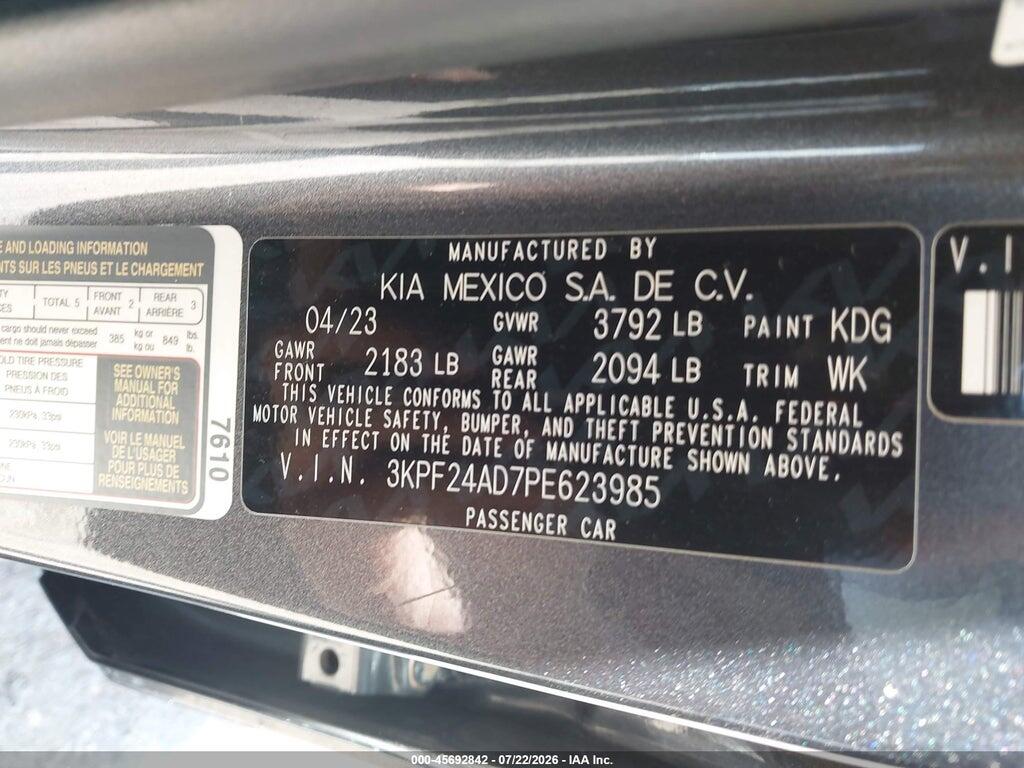 3KPF24AD7PE623985 2023 KIA FORTE photo no. 9