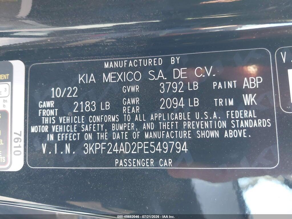 3KPF24AD2PE549794 2023 KIA FORTE photo no. 9