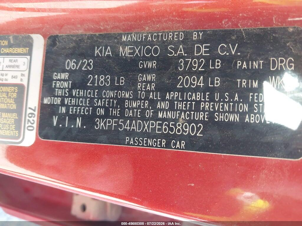 3KPF54ADXPE658902 2023 KIA FORTE photo no. 9