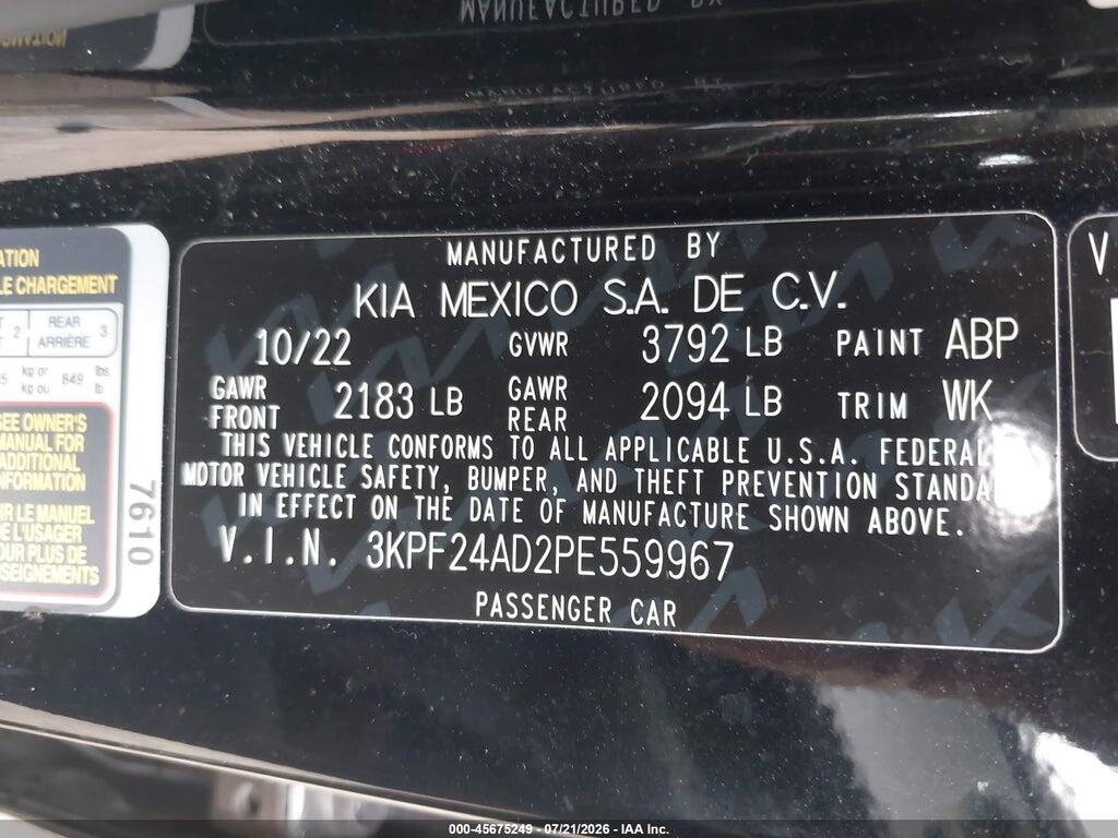 3KPF24AD2PE559967 2023 KIA FORTE photo no. 9