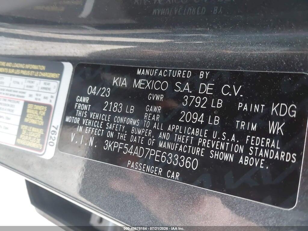 3KPF54AD7PE633360 2023 KIA FORTE photo no. 9