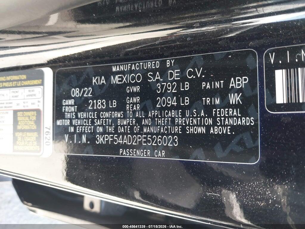 3KPF54AD2PE526023 2023 KIA FORTE photo no. 9
