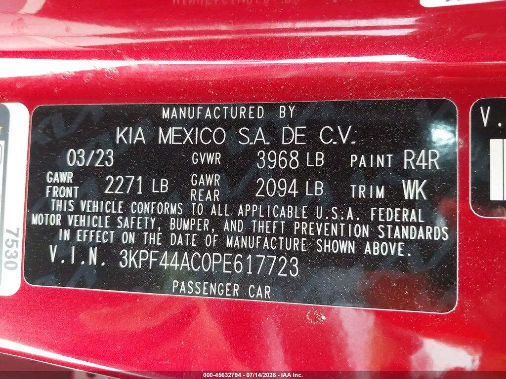 3KPF44AC0PE617723 2023 KIA FORTE photo no. 9