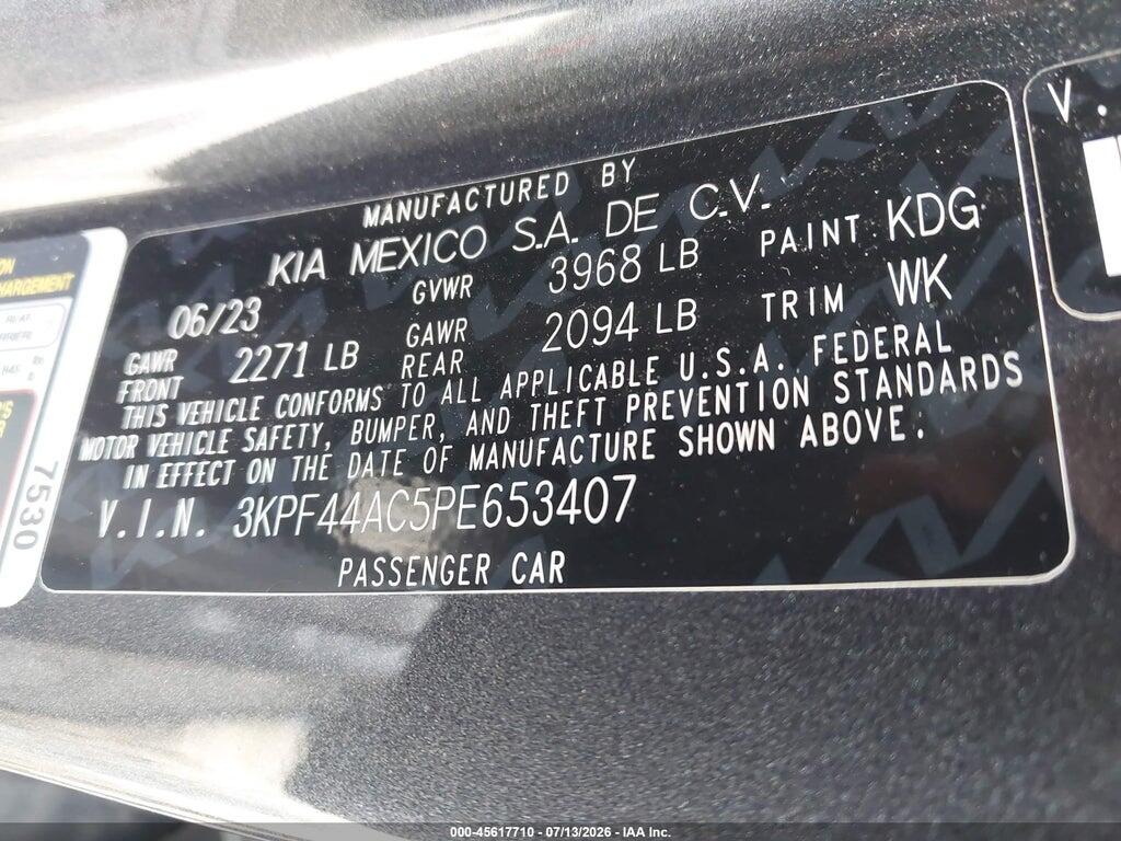 3KPF44AC5PE653407 2023 KIA FORTE photo no. 9