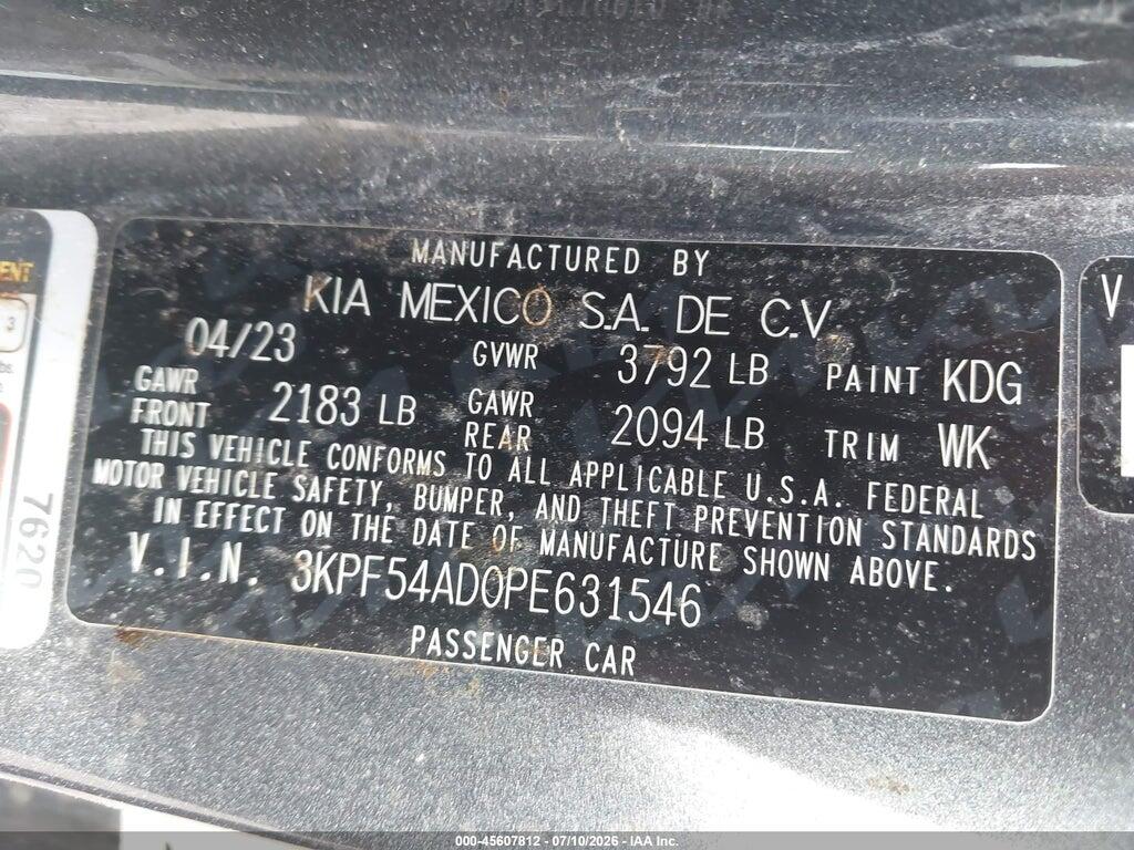 3KPF54AD0PE631546 2023 KIA FORTE photo no. 9